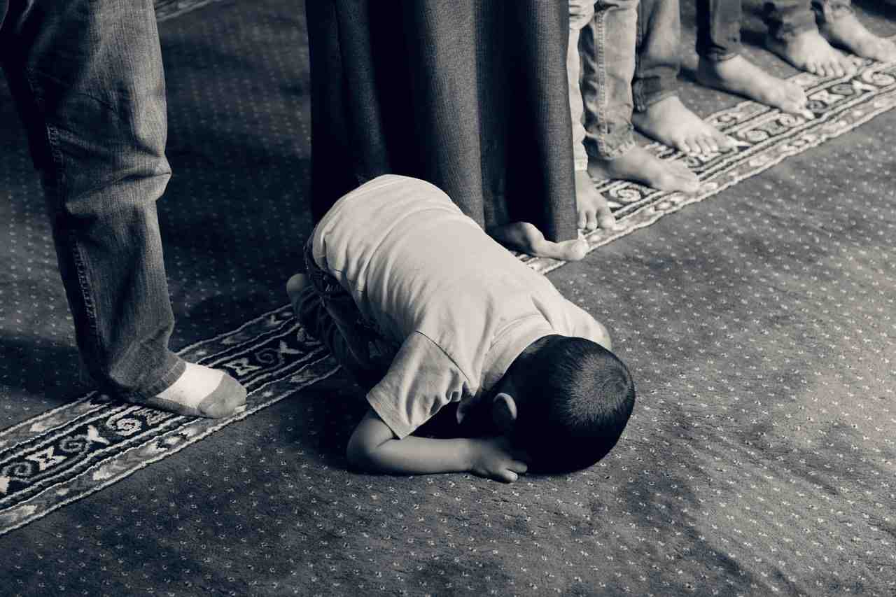 enfant, prier, musulman